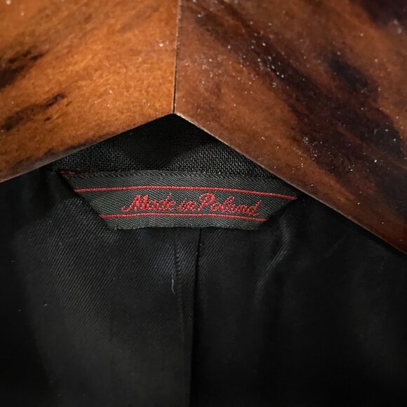 Stuart Hughes Mens Black Blazer Jacket 42R Regular Single-Breasted Two-Button - Picture 11 of 16